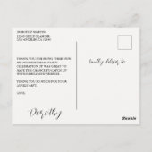  witte rozen 60e verjaardag Dank u Briefkaart (Achterkant)