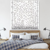 Witte rozen A Canvas Afdruk (Insitu (Slaapkamer))