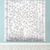 Witte rozen A Canvas Afdruk (Insitu (Houten vloer))