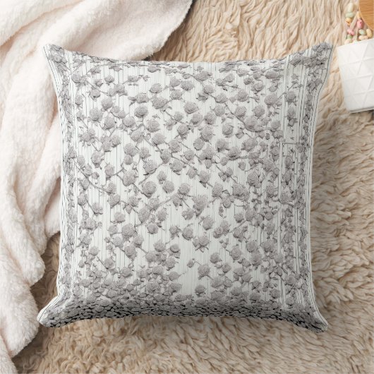 Witte rozen A Kussen (Deken)