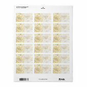 Witte rozen Adres Etiket (Full Sheet)