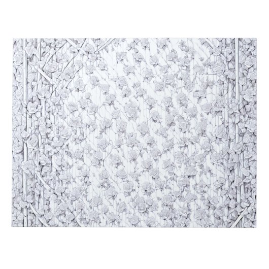 Witte rozen B Notitieblok (Voorkant)