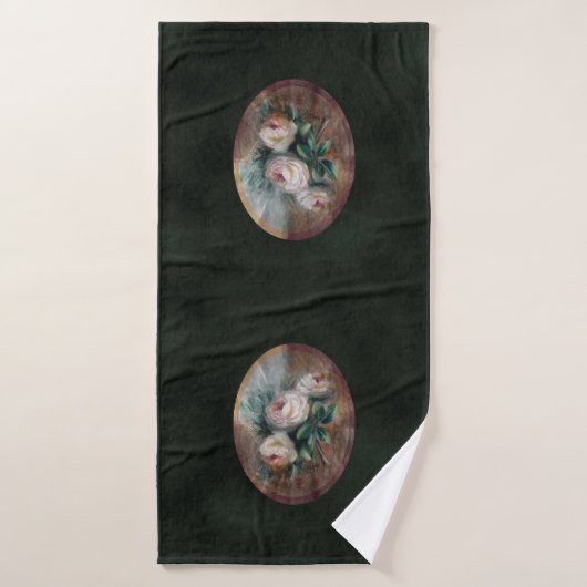 Witte Rozen Bad Handdoek (Badhanddoek)