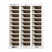 Witte Rozen & Barnwood Adreslabel Etiket (Full Sheet)