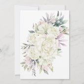 Witte Rozen Bloemen Islamitische Moslim Bruiloft Kaart (Achterkant)