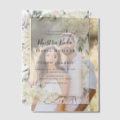 Witte Rozen Bloemen Nuestra Boda Spaanse bruiloft Vellum Uitnodigingen (Offset (Koppel))