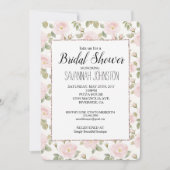 Witte Rozen Blush Glam Vrijgezellenfeest Kaart (Voorkant)