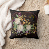 Witte rozen borduurtjes kussen (Deken)