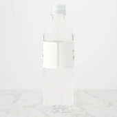 Witte Rozen Bruidsbloem Waterfles Etiket (Achterkant)