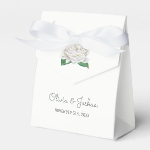 Witte rozen bruiloft gunst dozen bedankdoosjes
