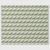 Witte rozen cadeaupapier (Vlak)