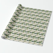 Witte rozen cadeaupapier (Uitgerold)