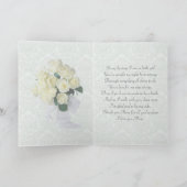 Witte rozen - Dank u moeder voor mijn bruiloft Bedankkaart (Binnen)