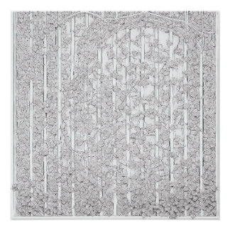 Witte rozen E Perfect Poster