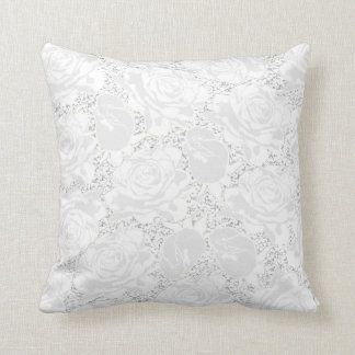 Witte rozen Elegant Decoratief Kussen