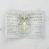 Witte rozen en baby's adem Bruiloftsprogramma Programma (Binnen)