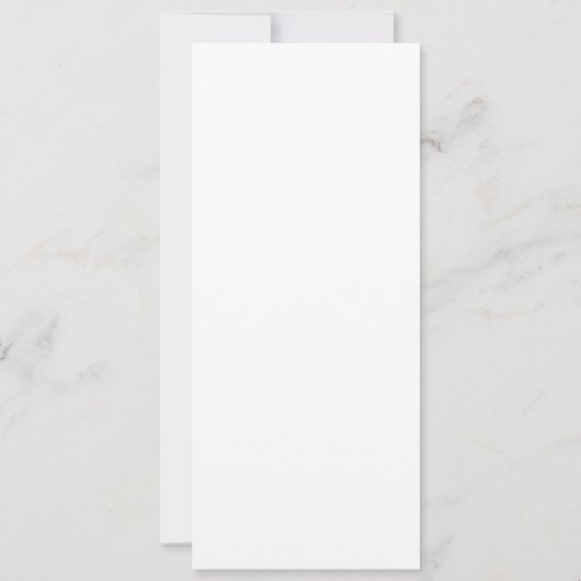 Witte Rozen en Baby's Breath Bruiloft Menu Kaart (Achterkant)