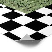  witte rozen en kastdroog poster (Hoek)