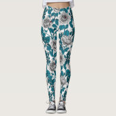 Witte rozen en ladybugs leggings (Voorkant)