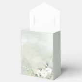 witte rozen eucalyptus verlaat bruiloft bedankdoosjes (Geopend)