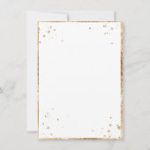 Witte Rozen Goud Elegante Moderne Bruiloft Save The Date (Achterkant)