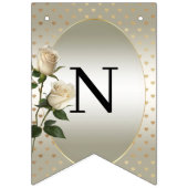 Witte Rozen Gouden Harten Brandende Vlag Vlaggetjes (Derde vlag)