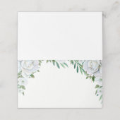 Witte Rozen Groen Bladgroen Bruiloft (Buitenkant ongevouwen)