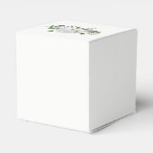 Witte Rozen Groen Bladgroen Bruiloft Bedankdoosjes (Achterkant)