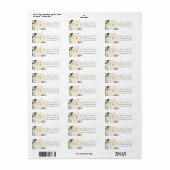 Witte rozen groen gebladerte retouradres sticker (Full Sheet)