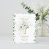 Witte Rozen Groene Christelijke Trouw Bijbelvers (Staand voorkant)