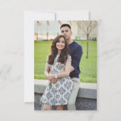 Witte Rozen Groene Huwelijk Save the Date (Achterkant)