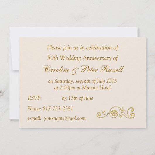 Witte rozen Jubileum Sla de datum op Save The Date (Achterkant)