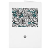 Witte rozen met blauwe bladeren (Achterkant)