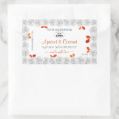 Witte rozen met Oranje bladeren Productlabels Logo Rechthoekige Sticker (Tas)