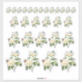 Witte rozen met Stickers van Butterflies (Vel)