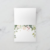 Witte rozen, moeder van de bruidegom bruiloft bedankkaart (Binnen)