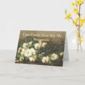  witte rozen Moederdag voor het schilderen van oli Kaart (Gele Bloem)