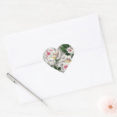 witte rozen op grijs - sticker (Envelop)