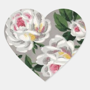 witte rozen op grijs - sticker