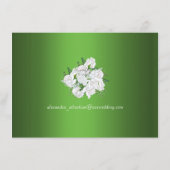  witte rozen op groene weddenschappen informatiekaartje (Achterkant)