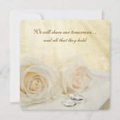 Witte Rozen op Heilige Bijbel Kaart (Voorkant)