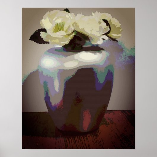 witte rozen poster (Voorkant)
