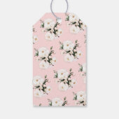 Witte Rozen | Roze Bruidsmeisje Feest Cadeaulabel (Achterkant)