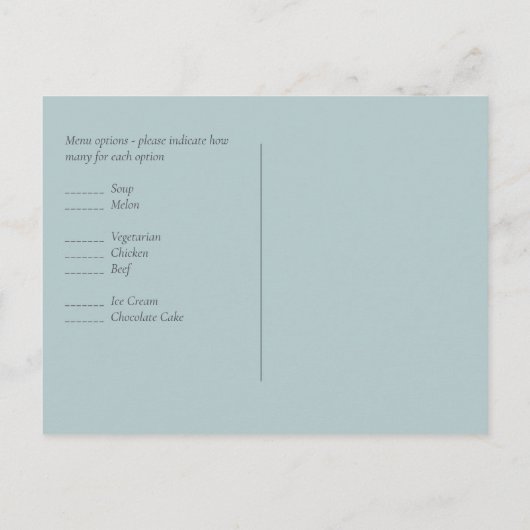 Witte rozen Sage Eucalyptus Lemon Yellow RSVP Briefkaart (Achterkant)