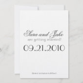 Witte Rozen Save the Date Aankondiging (Achterkant)