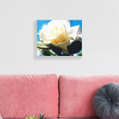 Witte Rozen Schoonheid Canvas Afdruk (Insitu (Woonkamer))