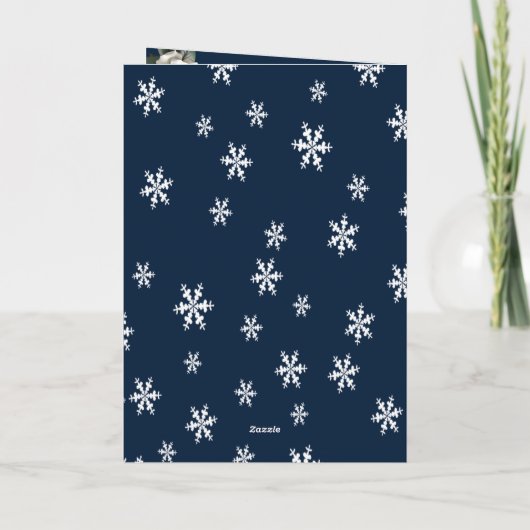 Witte Rozen Sneeuwvlok Kerst Trouwprogramma Programma (Achterkant)