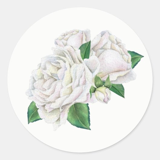 Witte rozen Stickers (Voorkant)