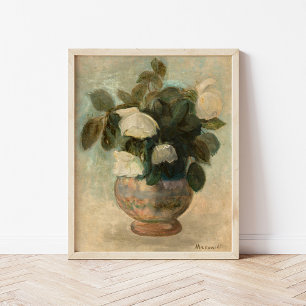 Witte rozen Tadeusz Makowski Poster