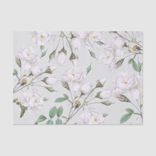  witte rozen tissuepapier (Voorkant)